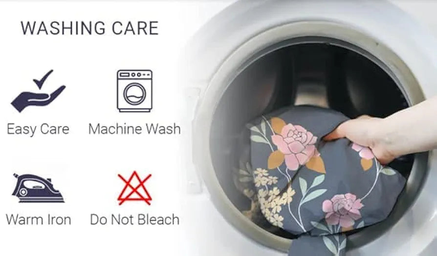 FRESH FROM LOOM Wrinkle Free Hypo-Allergenic Microfiber Single Bedsheet for Single Bed | Floral Design Bed Spread with 1 Pillow Covers , 144 TC