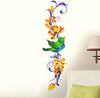 Decals Design Vertical Floral and Bird Wall Sticker ,Multicolour