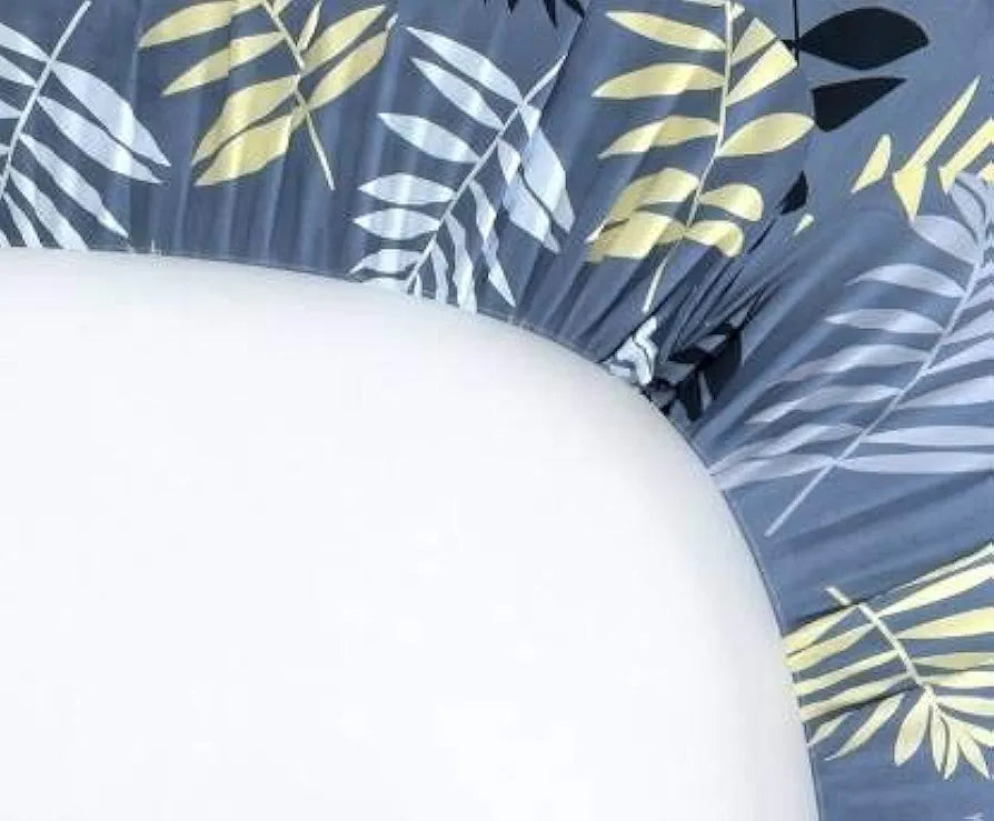 THE HOME STYLE Cotton Feel Glace Cotton 300 Threadcount Elastic Fitted All Around Elastic Printed King Size Double Bed Bedsheet with 2 Pillow Cover 72