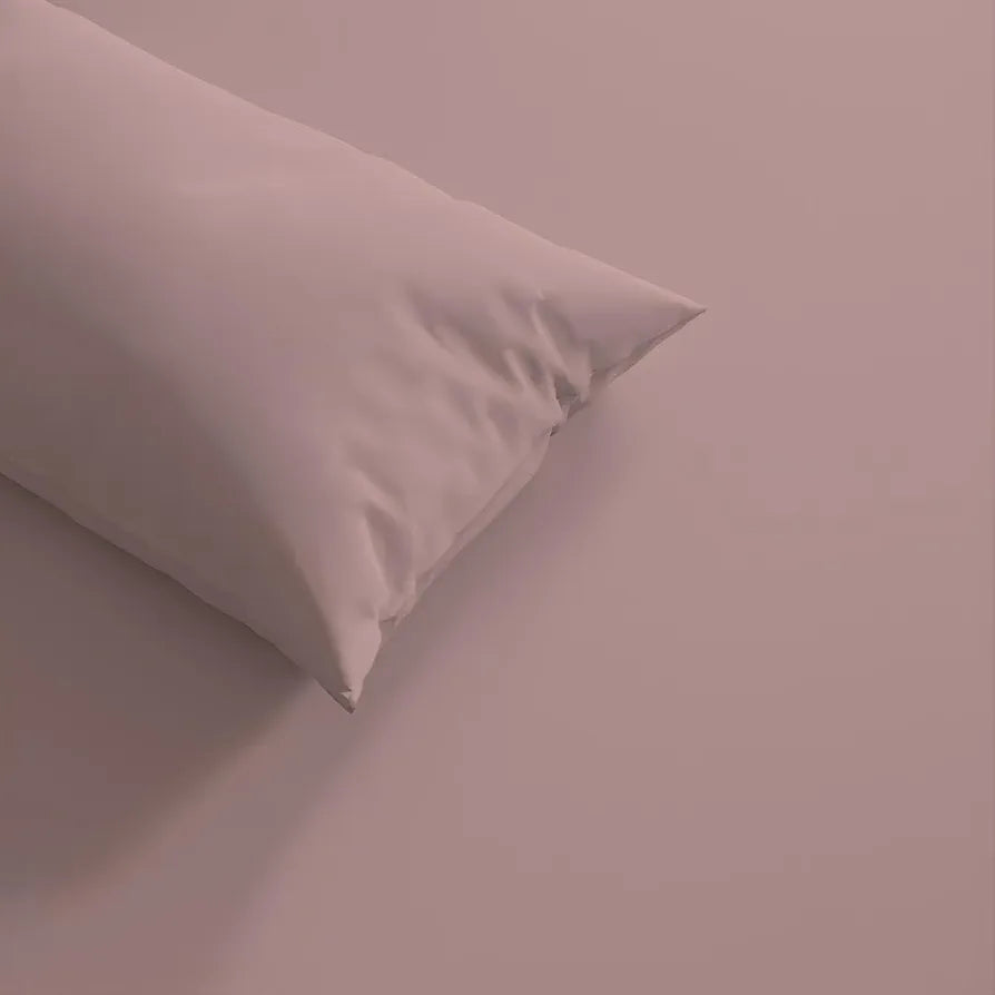 Trance Home Linen 300 TC Bamboo Fitted Queen Size Bedsheet | Soft, Breathable & Eco-Friendly Bedsheet with 2 Pillow Cover - 