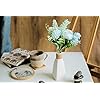 SATYAM KRAFT 1 Pcs Artificial Multiflora Fake Flowers Sticks Bunch Decorative Items for Home, Living Room Decoration Plants, Wedding(Without Vase) (Light Blue) Fabric
