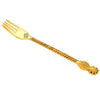 Indian Art Villa Brass Designer Fork Flatware 8.5'' Inch, Gold