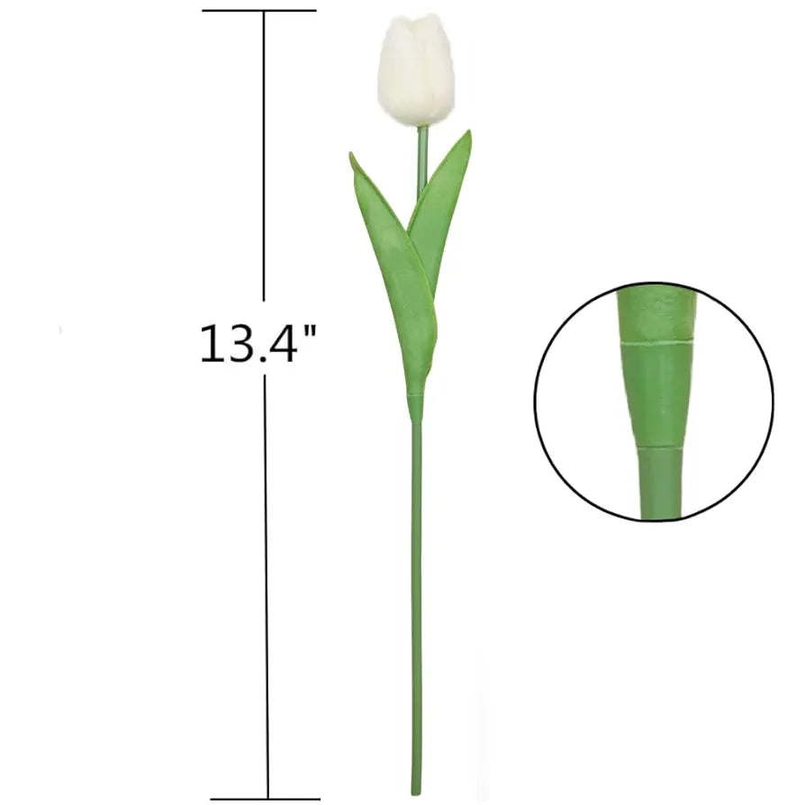 SHINE-CO LIGHTING Artificial Tulips 20Pcs Real Touch Fake Tulips PU Flower Arrangement Bouquets for Home Party Decoration 