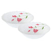 Larah by Borosil Opalware Bowl Set of 2 | White | 1000 Ml