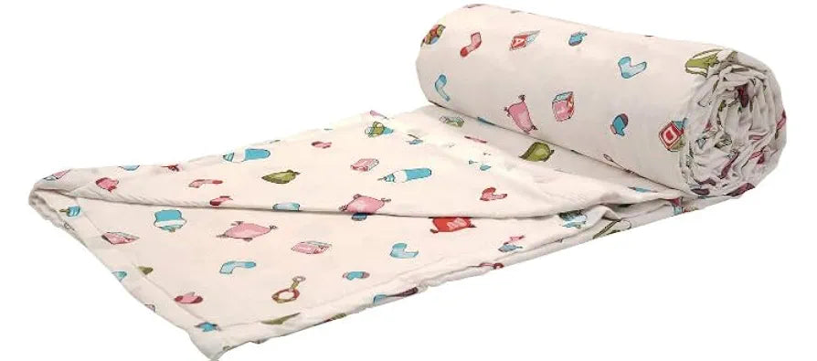 Trance Home Linen 150 GSM Pure Cotton Reversible Dohar Double Bed Size | Ac Blanket Comforter | Soft Light-Weight Bed Blanket 