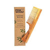 Pink Woolf Neem Wood Comb for Women Natural Wide Teeth Comb Control Frizz With Handle