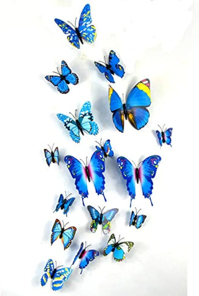 Rangoli Butterfly Wall Stick or Magnet for Home, Office, Kids Room Décor Self Adhesive Removable PVC. Design-13