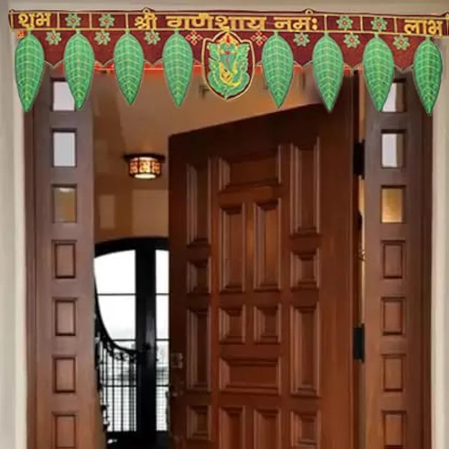 Collectible India Bandarwal Toran for Door Diwali Pooja Mandir Decoration Items- Diwali Toran -Diwali Decoration Items- Ganesha Shubh Labh