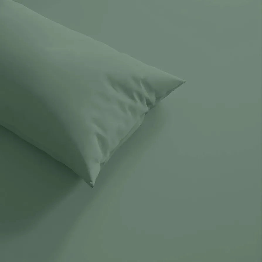 Trance Home Linen 300 TC Bamboo Fitted Queen Size Bedsheet | Soft, Breathable & Eco-Friendly Bedsheet with 2 Pillow Cover - 