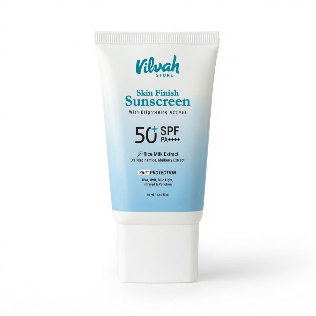 Vilvah Skin Finish Sunscreen SPF 50 PA++++ UVA & UVB Protection - 50 G ...