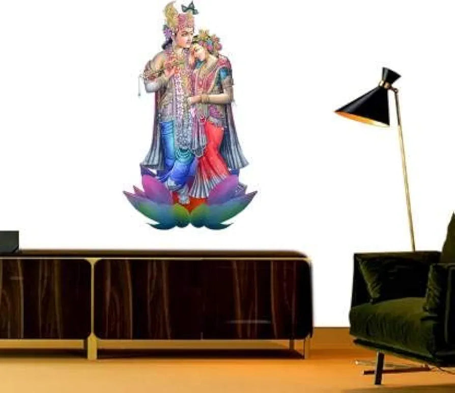 Rangoli White Glossy Vinyl Wall Sticker Premium Self-Adhesive Waterproof Decorative Wall Decal for Bedroom, Living Room, Office & Home Decoration Easy to Apply. Parent-13, Design-3