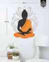 AH Decals Meditating Orange Buddha Wall Sticker Design 2