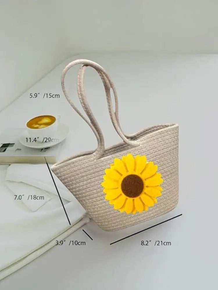 Beautiful Hommies Women's Stylish Straw & Polyester Tote Handbag for Office, Travel, Vacations & Shopping