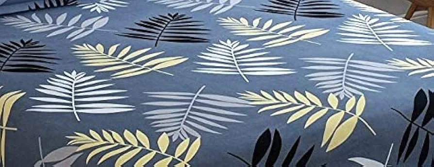 THE HOME STYLE Cotton Feel Glace Cotton 300 Threadcount Elastic Fitted All Around Elastic Printed King Size Double Bed Bedsheet with 2 Pillow Cover 72