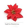 VRB Dec™ Artificial Big Foam Hawaaii Fake Foam Water Floating Flowers for Pooja Thali, Festival and Events, Home, Table, Badroom, Pooja Room, Diwali Decoration and DIY Craft (Red Poinstea Flower, 12)
