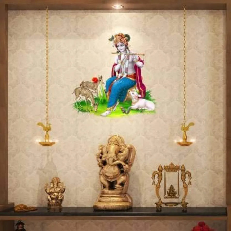 Rangoli Vinyl Wall Sticker Multicolour Vinyl Medium Size 40cm or 50 cm Pack of 1 Sticker,