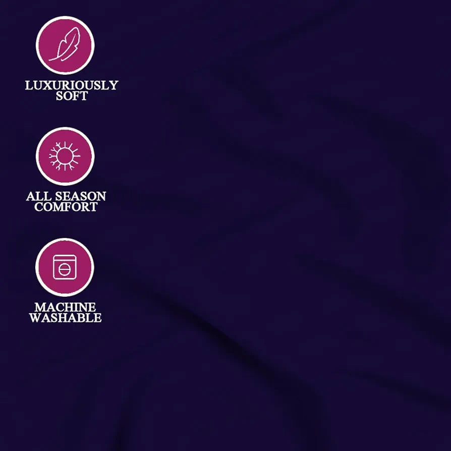 Trance Home Linen 100% Cotton 72x60 inch 200TC Satin Stripe Elastic Fitted Bedsheet | Daily Use Double Bed Fitted Bedspread with 2 Pillow Covers 