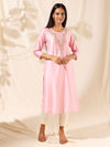 Likha Pink Emnroidered Kurta LIKKUR11 - M