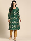 Sangria Ethnic Motifs Print Gotta Patti Kurta