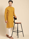 Amodh by Kisah Men Mustard Kurta (Set of 2)