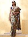 Janasya Floral Zari Silk Blend Paithani Saree