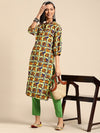 Sangria Women Tropical Printed Kurta with Trousers