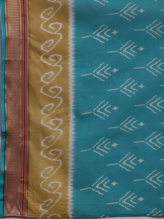 Libas Ethnic Motifs Printed Gotta Patti Pure Cotton Kurta with Salwar & Dupatta