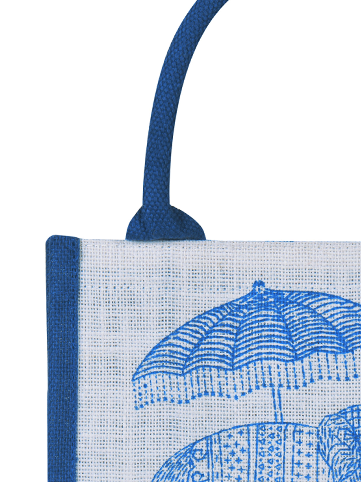 10 X 10 X 7 - ELEPHANT PRINT ZIPPER (B-074-BRIGHT BLUE)