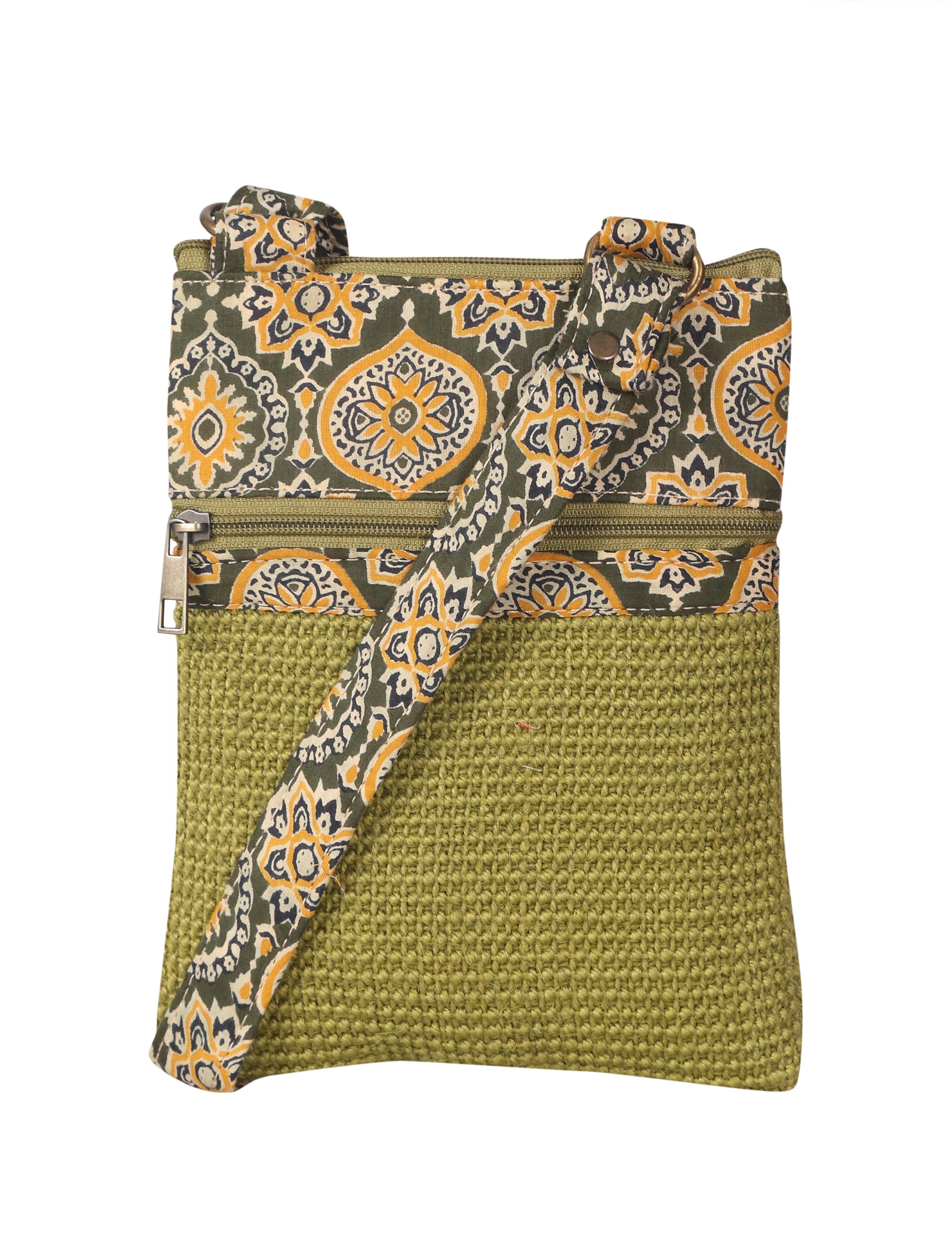 JUTE COTTAGE DOBBY SLING BAG SMALL, SUSTAINABLE, ECO-FRIENDLY, 100% GENUINE, STYLISH JUTE BAG (RED 9X7)