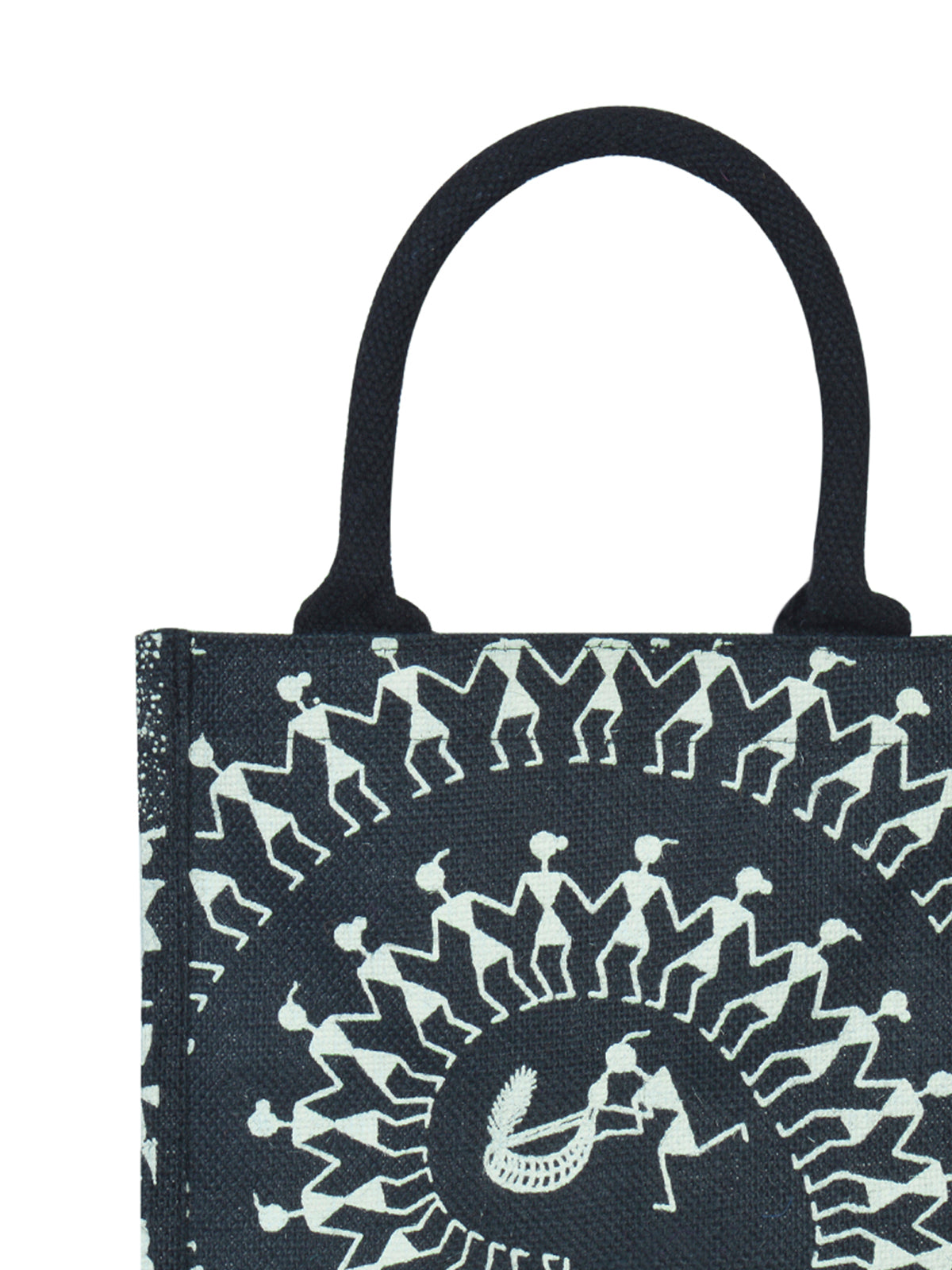 10 X 10 X 7 - ZIPPER WARLI BAG ZIPPER LUNCH (B-096-BLACK)