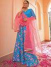 Janasya Floral Printed Sequinned Ready to Wear Lehenga & Blouse With Dupatta