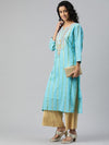 Readiprint Fashions Striped Embroidered Thread Work Pure Cotton Kurta