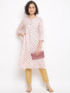 IMARA Floral Printed Gotta Patti Straight Kurta