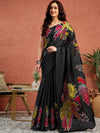 Sangria Floral Printed Tussar Saree
