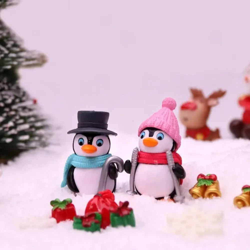 SATYAM KRAFT 1 Set  Resin Penguin Miniature Figurines | Cute Decorative Showpiece | Gift for Him/Her, Home, Bedroom, Living Room, Office, Table, Car Dashboard | Gift & Festive Décor