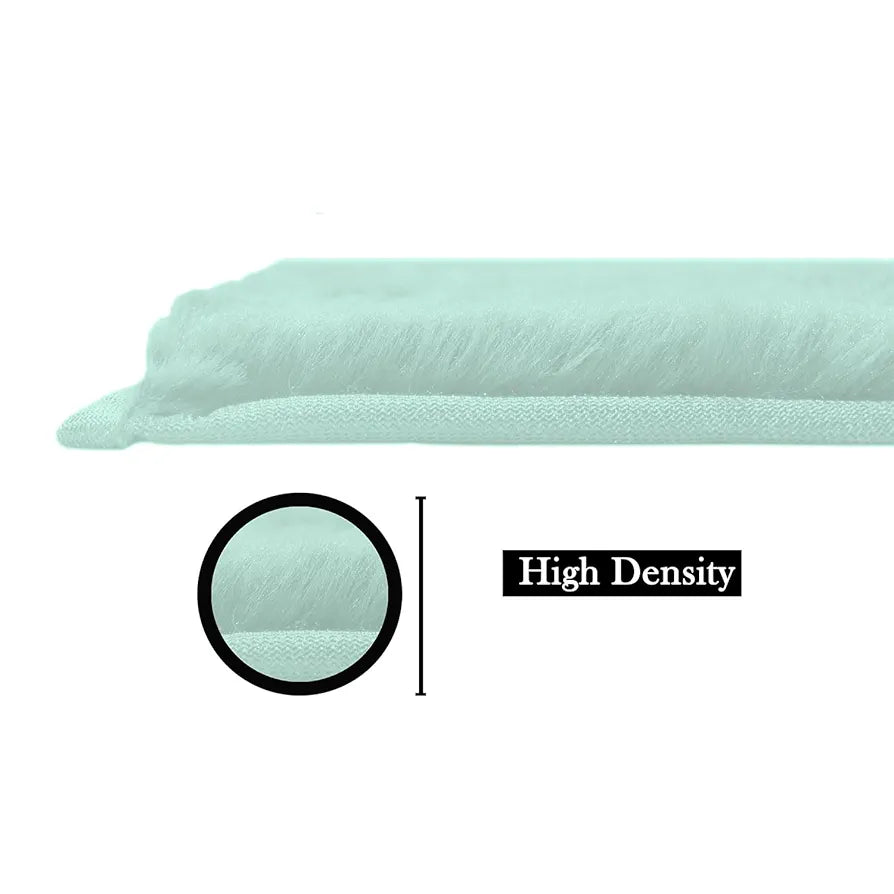 LUXE HOME INTERNATIONAL Rectangular Bath Mat Super Soft Anti Skid Rabbit Fur  Bathroom Mats for Bedroom, Door, Kitchen Floor  Pack of 1