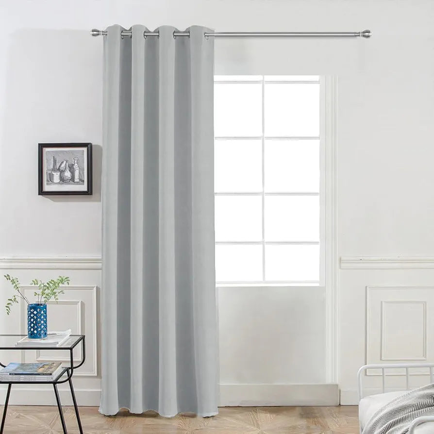Divine Casa Premium 7 Feet Velvet Blackout Curtain for Doors – Luxurious Thermal Insulated, Room Darkening & Noise Reducing Opaque Single Panel for Bedroom, Living Room & Office
