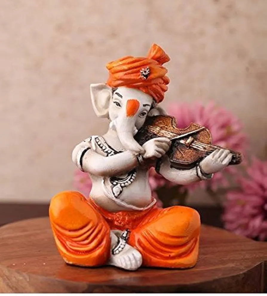 Karigaari India Karigaari Polyresine Ganesha Playing Guitar