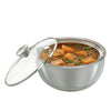 Borosil Stainless Steel Solid Curry Server Bowl | 500 Ml | 1 Piece | Silver