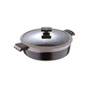 Bergner Gastro Non-stick Kadai With Glass Lid 30cm | Induction Base & Ergonomic Soft Touch Handles