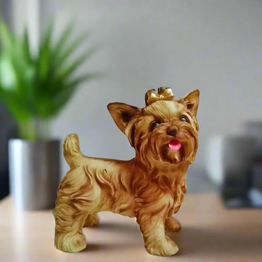 ALILA Pomeranian Dog Showpiece Animal Figurine Sculpture Statue for Table Home Living Room Interior Office Desk Decoration Home Decor, 10 inches