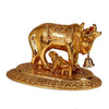 Ecraftindia Handcrafted Cow and Calf Metal Figurine | Golden