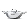 Bergner Argent Triply Stainless Steel 26cm Kadai With Stainless Steel Lid | 3.5 Liters Kadhai