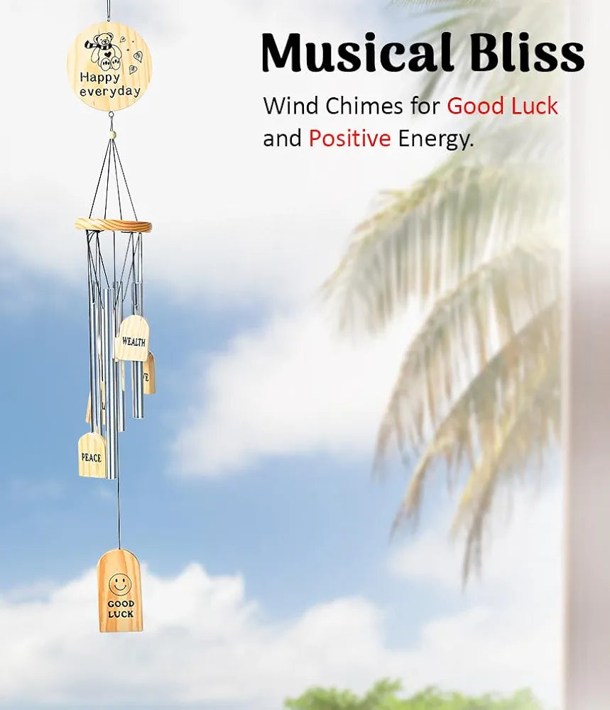 ZAICUS Wooden Wind Chime for Home Balcony Décor | Positive Energy Gift for Peace, Wealth & Good Luck