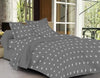 Trance Home Linen Zippered 100% Cotton 300 TC Printed Blanket Cover/Duvet Cover/Quilt Cover Comforter Cover/Razai Cover King Size with 2 Pillow Cover Colour Grey White Circles