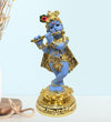 Gold Art India Lord Krishna Idol Gold Plated Krishna Statue Standing Krishna