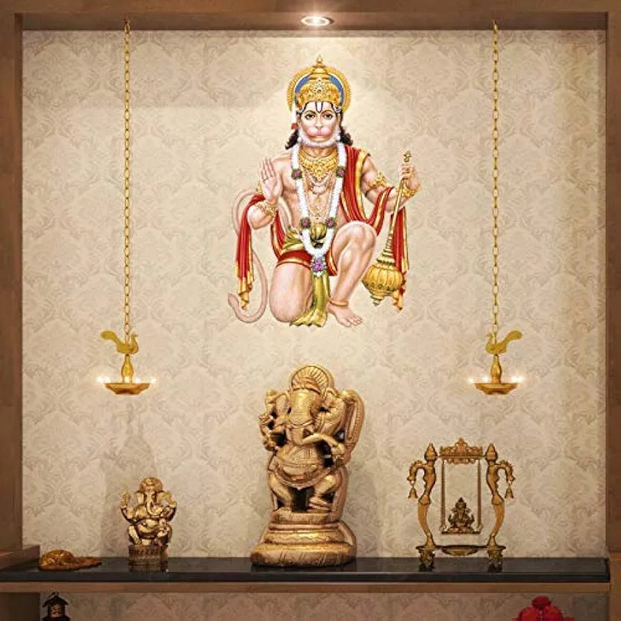 Rangoli Vinyl Religious Wall Sticker Multicolour Vinyl Medium Size Pack of 1 Sticker 50cm or 70cm, Standard