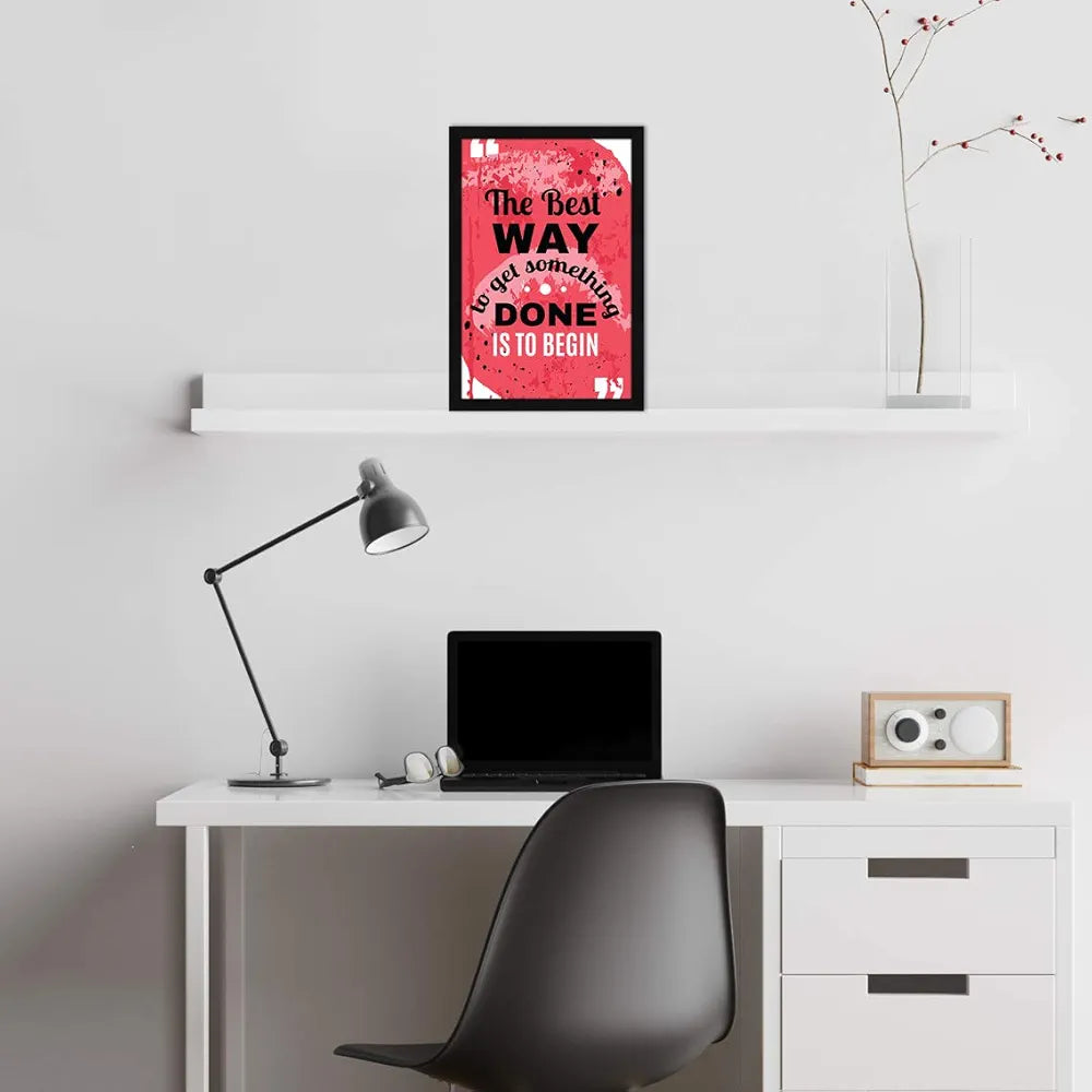 ArtX Paper Motivational Quote The Best Way Wall Frame Art Painting, Multicolor, Motivational, 12.5 X 18.5 inches, Set of 1