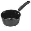 Vinod Black Pearl Hard Anodised American Non Stick Saucepan - 1 litre, 14cm | 3.25mm Thickness | Metal Spoon Friendly | Easy to Pour