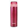 Agaro Galaxy Stainless Steel Vacuum Flask 500 ml | Dual Insulation with Copper Coating, Leak and Rust Proof, Hot and Cold upto 16hrs, (Cherry Red)